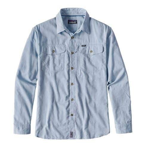 Patagonia Men's Long-Sleeved Cayo Largo Shirt Mirror Flat: Radar Blue