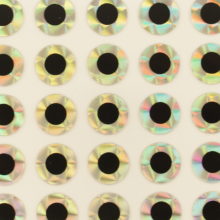 Sticky Eyes - 3/16" Silver