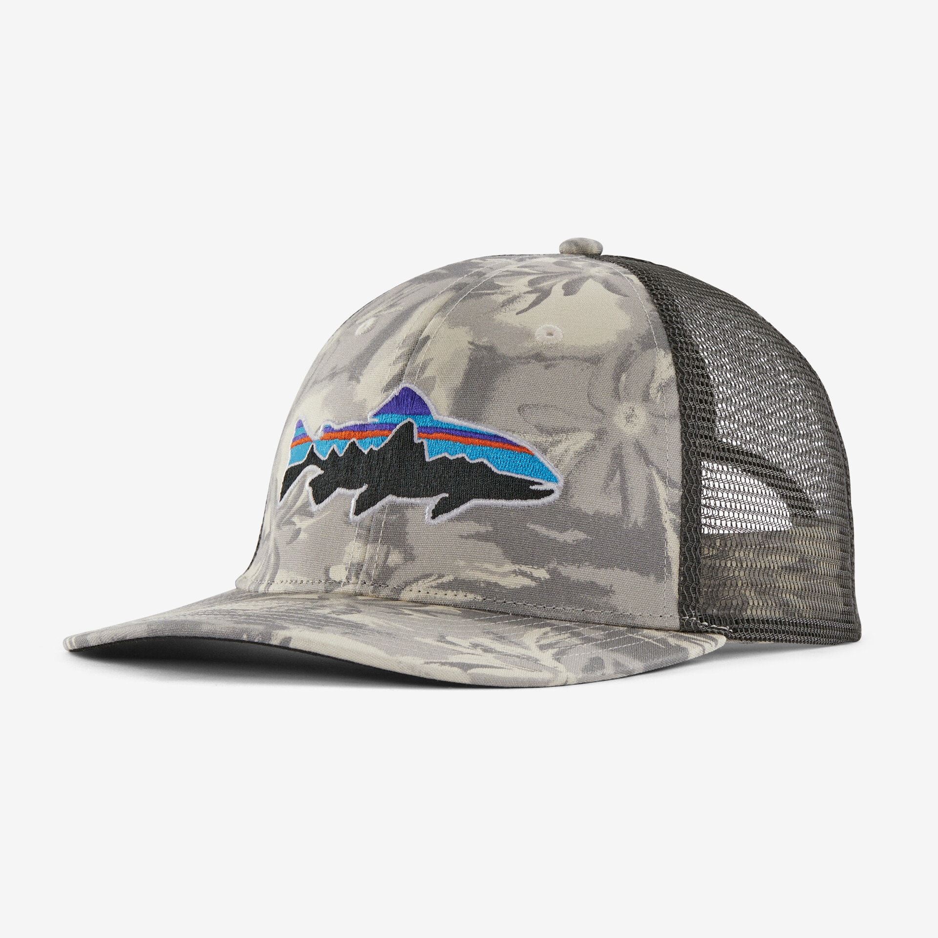 Fitz Roy Trout Trucker Hat Cliffs and Waves: Natural