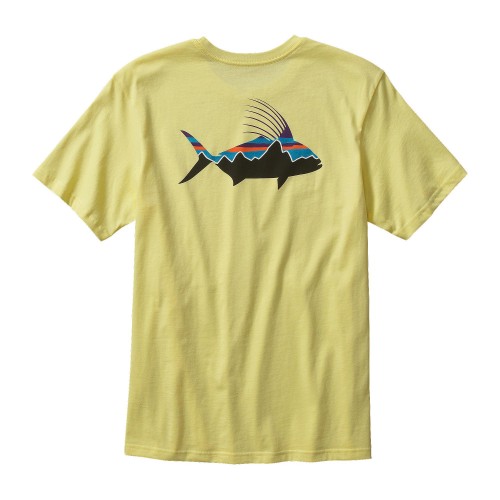 Patagonia Men's Fitz Roy Rooster Cotton T-Shirt Lite Blazing Yellow