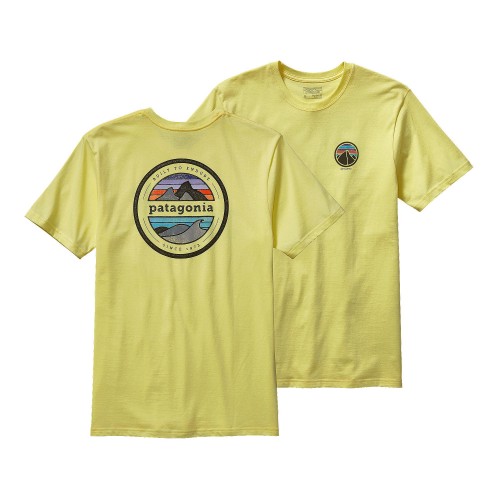 Patagonia Men's Rivet Logo Cotton T-Shirt Lite Blazing Yellow