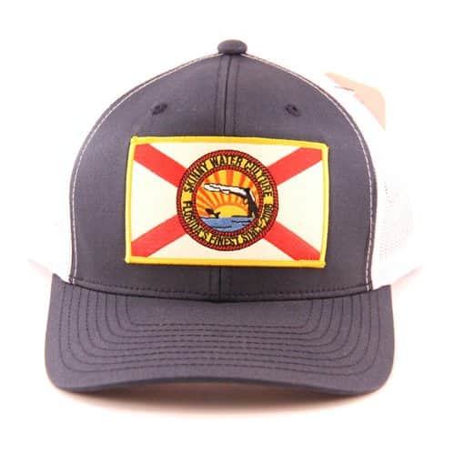 Skinny Water Culture Cracker Patch Trucker Navy/White