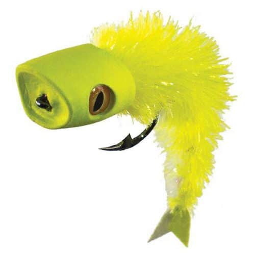 Surface Seducer Howitzer Baitfish Popper Heads Chartreuse articulated fly