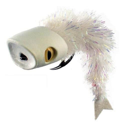 Surface Seducer Howitzer Baitfish Popper Heads White Articulate fly