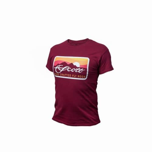 Scott Cotton Garnet T-Shirt with Mountain Logo