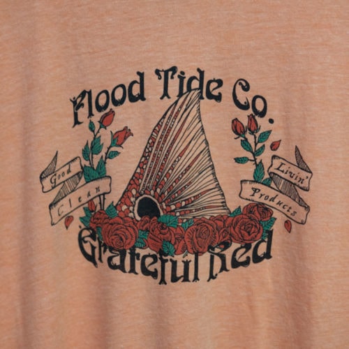 Flood Tide Co Grateful Red T-Shirt Front