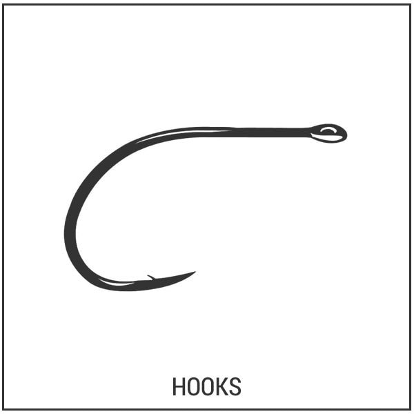 Fly tying hooks