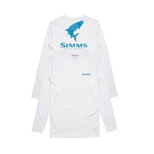 Simms Tarpon Reel Fill LS T-Shirt White