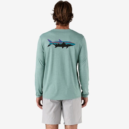 Patagonia Men's Long Sleeve Capilene Cool Daily Fish Graphic Shirt - Waters - Image 3