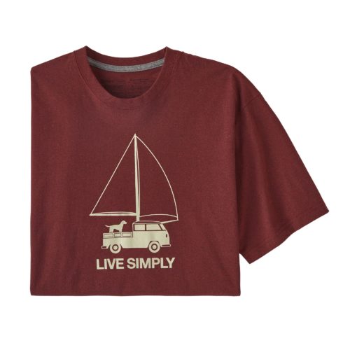 Patagonia Men's Live Simply Wind Powered Responsibili-Tee Oxide Red