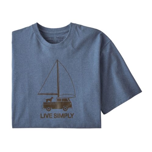 Patagonia Men's Live Simply Wind Powered Responsibili-Tee Woolly Blue