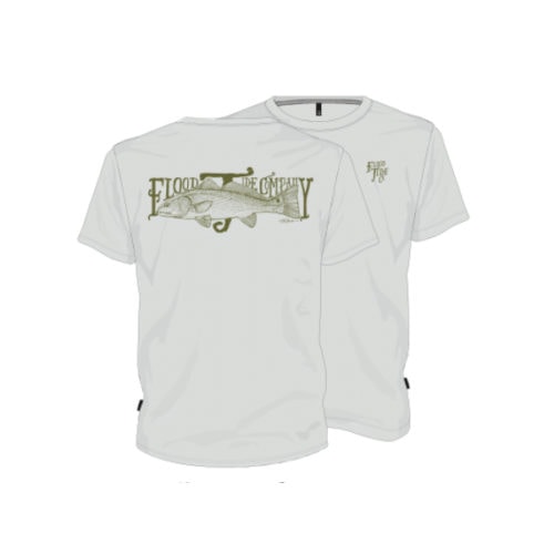 Flood Tide Co Legacy Redfish T-Shirt Silver