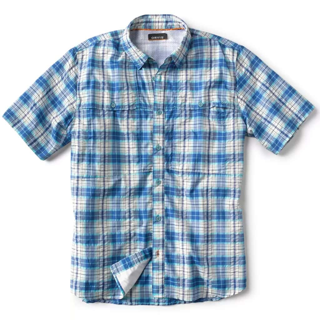 Orvis Open Air Plaid Short-Sleeved Casting Shirt | Oasis Blue Plaid Med