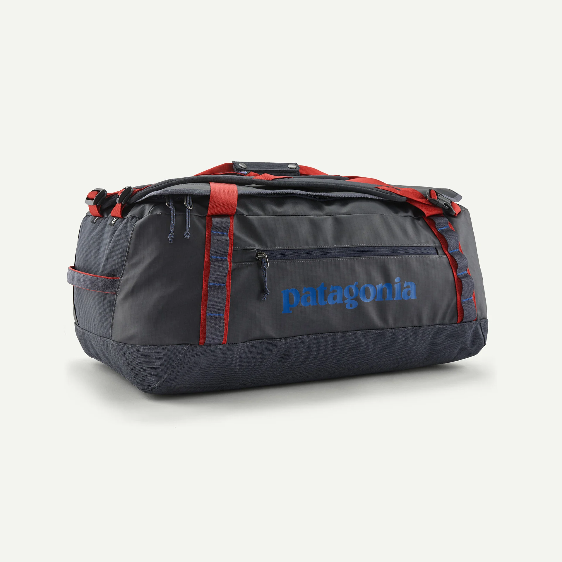 Patagonia Black Hole Duffel 55L Smolder Blue w Amanita Red
