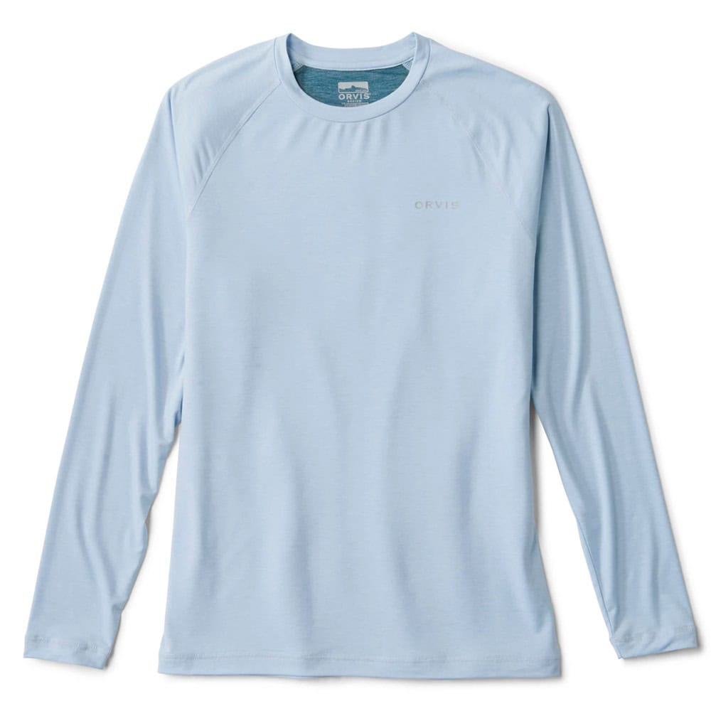 Orvis DriCast Long-Sleeved Crewneck T-Shirt Blue Fog