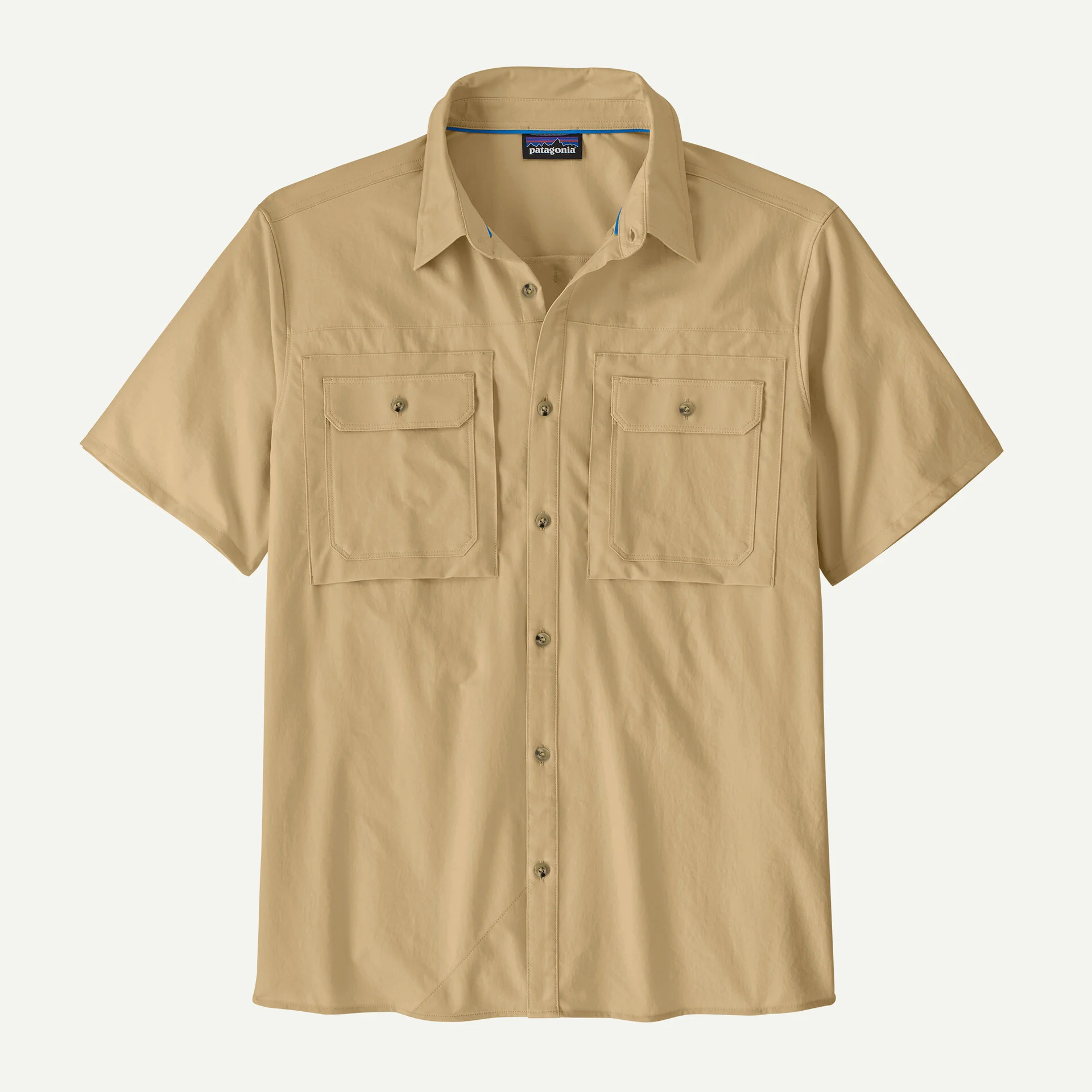 Patagonia Men’s Short-Sleeved Self-Guided Sun Shirt Nautilus Tan